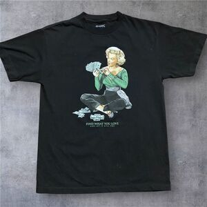 DGK Streetwear Marilyn Monroe Money Graphic Tee Black Green Men's Medium